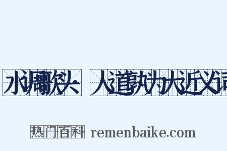 水调歌头·人道孰为大近义词是什么意思的图片